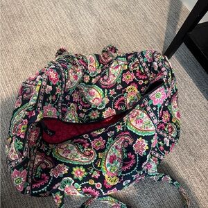 Vera Bradley Black and Pink Paisley Tote